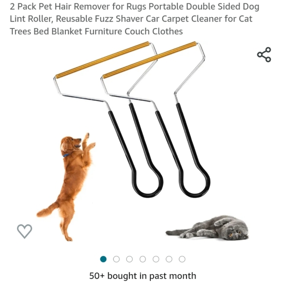 Free with $50 or more purchase, 2pack new pet hair remover for rugs, etc - Picture 3 of 8